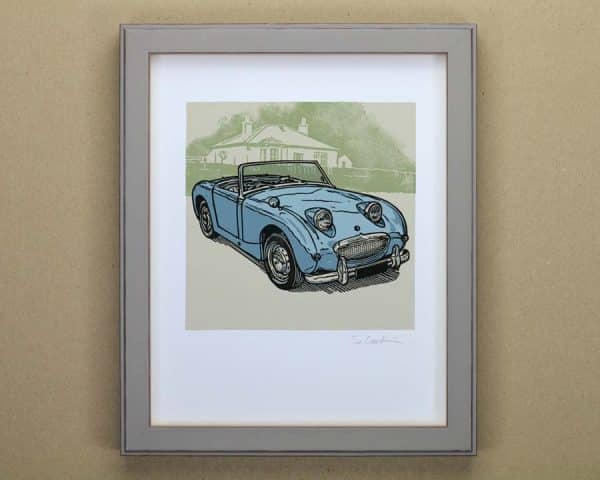 Frogeye Sprite picture print in a frame